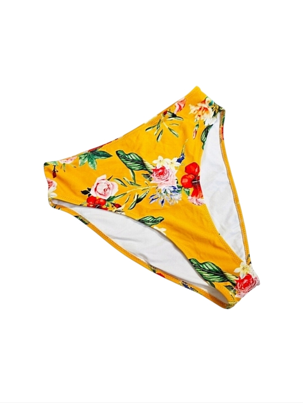 Cupshe Floral High Waist Swim Bikini Bottoms Medium New With Tags